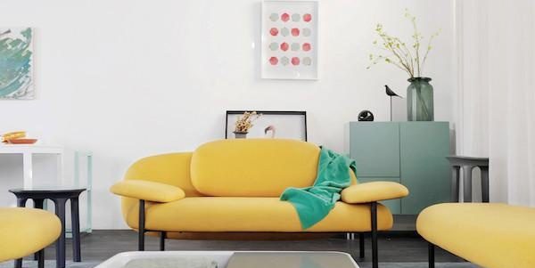 minimalistische moderne dubbele sofa