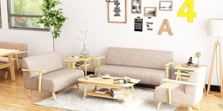 minimalistische moderne dubbele sofa