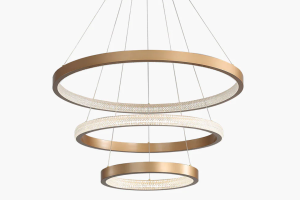 Minimalistische messing ring kroonluchter: een elegante toevoeging