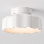Batterij-aangedreven witte keramische plafondlamp